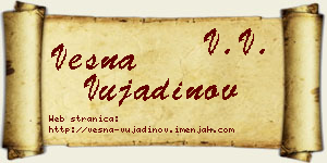 Vesna Vujadinov vizit kartica